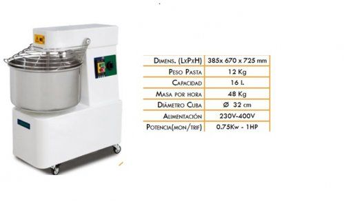 AMASADORA 16L/12KG ***OFERTA MATERIAL DE FERIA***